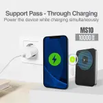 BATERÍA EXTERNA MAGNÉTICA MS10 DE 1000MAH DE ALUMINIO ARGPB1162